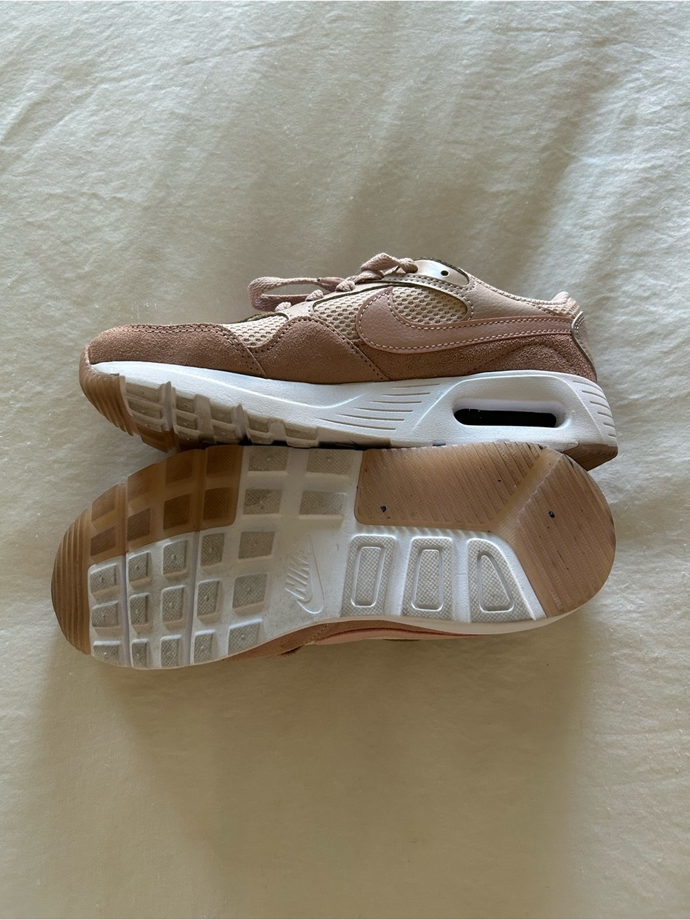 Nike Women’s Air Max Sneaker in blush and pink suede. - Picture 3 of 6